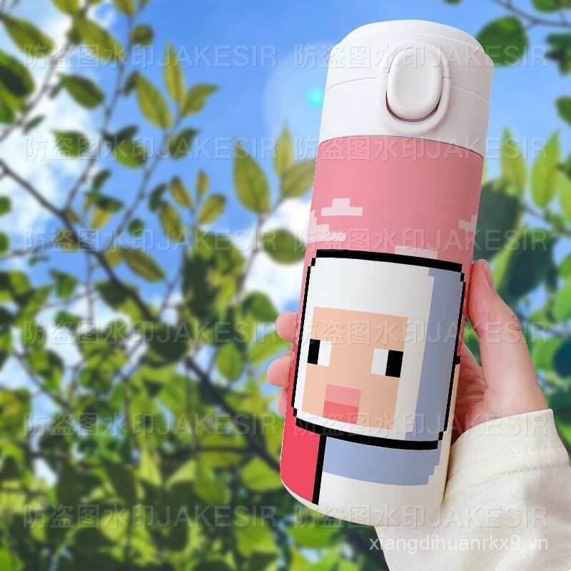 Trò chơi Minecraft Ngoại vi Thermos Cup Công suất lớn Cốc nước di động Ấm siêu tốc bằng thép không gỉ Quà tặng sinh nhật