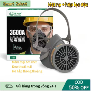 【COD】Mặt nạ phòng độc 3700 chống hóa chất mạnh, phù hợp cho công việc phun sơn chuyên nghiệp và xử lý vật liệu độc hại.