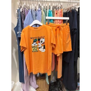 Bộ đồ nữ plus size mùa hè với áo thun ngắn tay và quần ống rộng, phong cách thể thao theo xu hướng Hàn Quốc