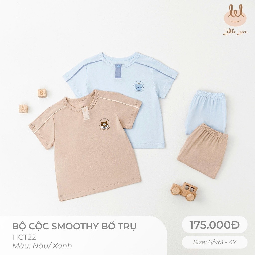 BỘ CỘC TAY VẢI SỢI TRE BỔ TRỤ [ SIÊU MỀM, MÁT, MỊN CO DÃN VÀ THẤM HÚT TỐT] SZ 6/9M - 4Y (HCT22)