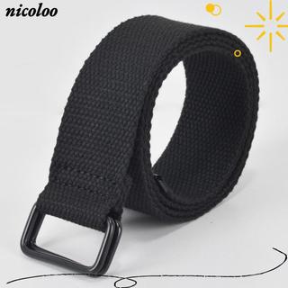 Thắt lưng vải NICOLOO, Thắt lưng quần vải Cotton đục lỗ miễn phí, Vải thời trang Khóa đôi vòng vải tốt nhất Thắt lưng nam