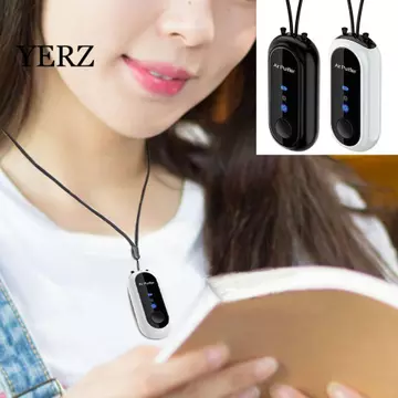 Máy lọc không khí di động YZ, Pin 780mAh Máy lọc Ion âm màu đen, Thiết kế cổ treo không bức xạ Công nghệ Ion âm Máy lọc không khí Mini Môi trường di động