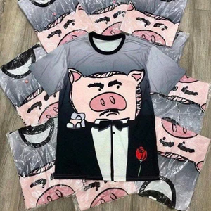 Áo Thun Chú Rể Lợn Mặc Vest KCloset Áo Phông Cotton Dày Dặn Dáng Rộng Nam Nữ NA117