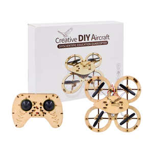 Bộ đồ chơi máy bay Mini điều khiển từ xa bằng gỗ Drone Quadcopter