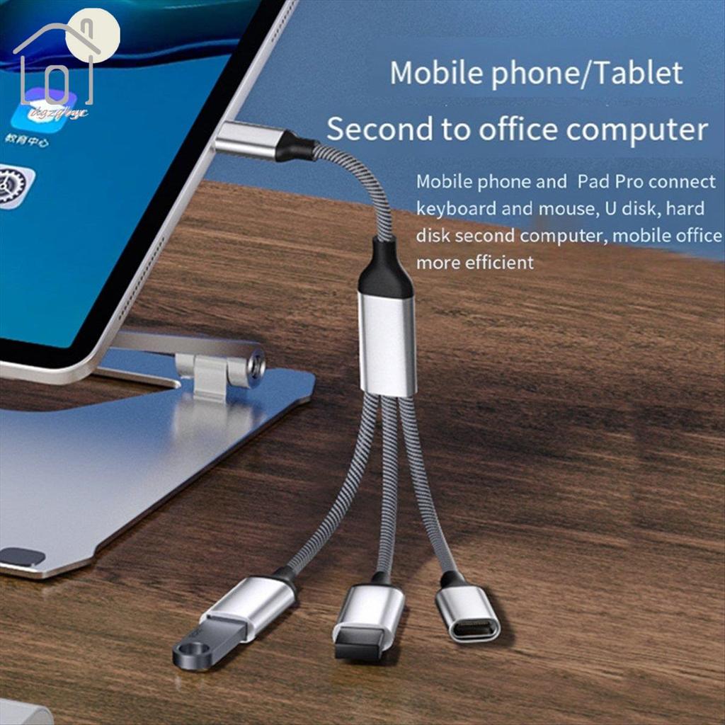Cáp chia USB Bộ chia nguồn dữ liệu Bộ chuyển đổi chia nguồn USB C Bộ chuyển đổi điện thoại cáp OTG, cho điện thoại Máy tính bảng máy tính xách tay, Dễ sử dụng