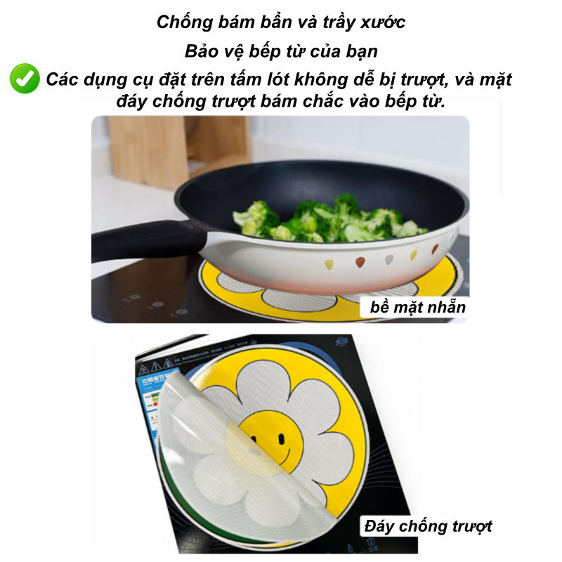 Miếng Lót Bếp Từ Silicon Cao Cấp-Chống Xước,Chịu Nhiệt Cao,Dễ Vệ Sinh-Bảo Vệ&Trang Trí Bếp Hiệu Quả