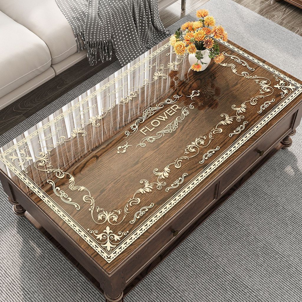 Phong Cách Châu Âu Ren Bàn Cà Phê Thảm Chống Thấm Nước Khăn Trải Bàn Chống Dầu Ánh Sáng Sang Trọng Cảm Giác Cao Cấp 2025 Phong Cách Mới Hộ Gia Đình Phòng Khách Thảm Bảo Vệ Bàn