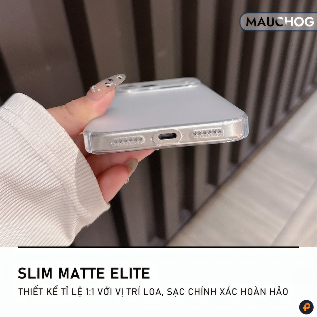 Ốp Siêu Mỏng Nhám Mờ Chống Vân Tay Bảo Vệ Camera Cho Điện Thoại iPhone 17 Pro Max 16 15 14 13