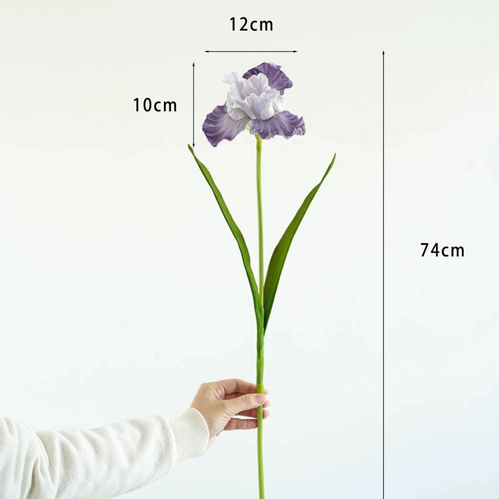 Bó hoa nghệ thuật nhân tạo Iris cao cấp, tranh sơn dầu, trang trí bàn ăn, cảm giác thực tế