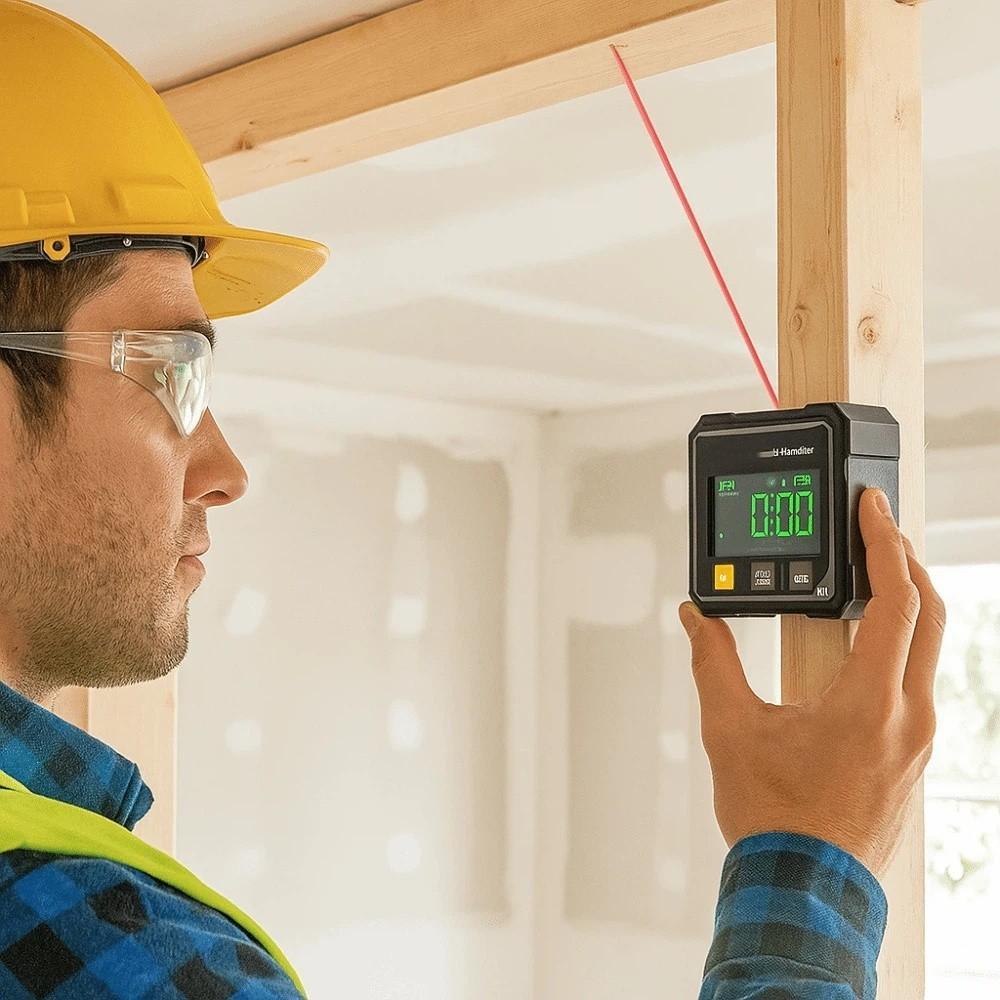 Máy đo góc hiển thị FUHUIOT, Máy đo độ hút bốn mặt, Máy đo góc chính xác nhỏ gọn 360 độ di động Laser cấp điện tử