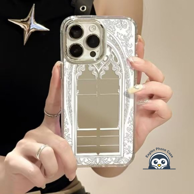 Ốp Điện Thoại Họa Tiết Cửa Sổ Pháp Cho Vivo V70 V60 V50 V40 V40E V30E V30 V29 V27E V29E V25E V23E V21E V20 X8 T4 T4X T3X T3 Lite Z7 T2 Pro Y75 Y38 Vỏ Mạ Gương Bìa Mềm