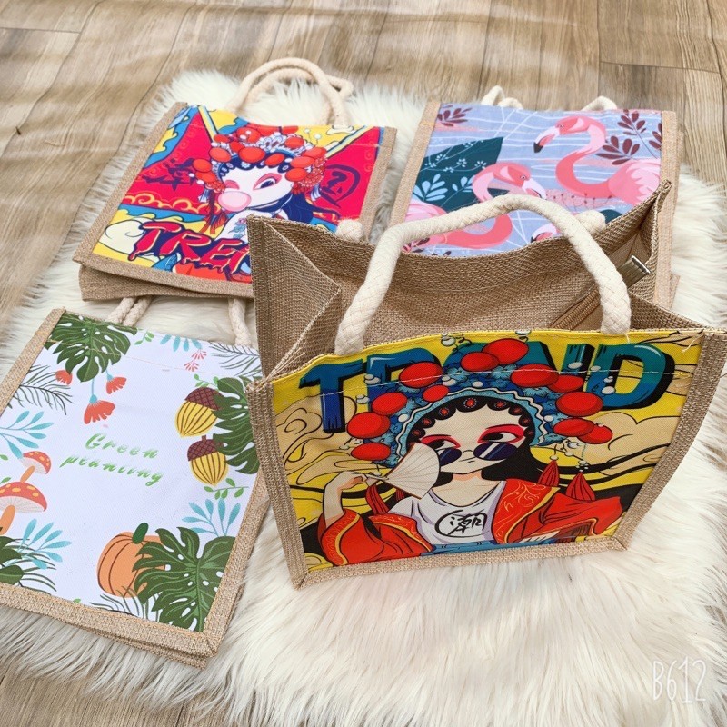 Túi cói túi tote mini đi biển nữ đẹp đi chơi thời trang dễ thương cute phong cách vintage