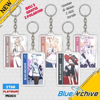 Gantungan Kunci Blue Archive - Keychain Blue Archive - Ganci Anime Game - Gantungan Kunci Noa - Eri - Nagisa - Seia
