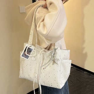 Phong Cách Hàn Quốc Star Flash Kim Cương Túi Tote Dung Tích Lớn Một Vai Di Động Đi Lại Túi Nữ Phong Cách Phù Hợp Với 39ST