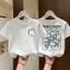 phù hợp ngắn tay thoải mái trang phục 3-15 tuổi cartoon trẻ em Hàn Quốc unisex Áo