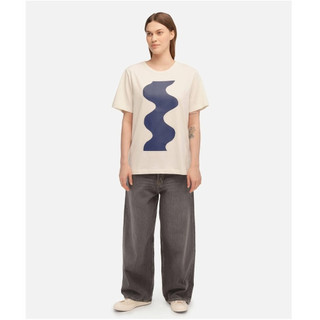 Áo sơ mi sóng họa tiết 100% cotton cổ tròn, size XS-3XL