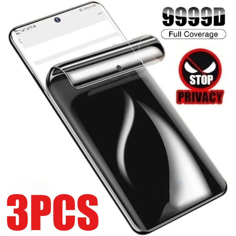 3 Miếng Chống Gián Điệp Riêng Tư Mềm Hydrogel Cho Xiaomi 15 15S 15T 17 Ultra Pro Max Chống Ánh Sáng Xanh Và Mờ Phim Mờ Phim HD Bảo Vệ Màn Hình