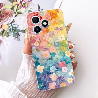 Dành Cho Honor X8d Mới Thanh Lịch Hoa Mèo Tranh Vỏ Honor X8D 4G Silicon Mềm TPU Vỏ Điện Thoại