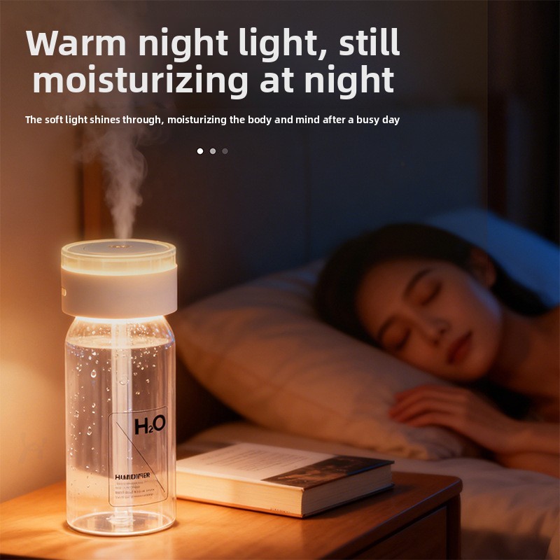 Máy tạo độ ẩm không khí trên ô tô Máy tạo độ ẩm phun Mini cầm tay Máy khuếch tán không dây Máy tạo độ ẩm USB có thể sạc lại với đèn tại nhà Văn phòng Du lịch