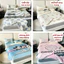 Set 4 món chiếu điều hòa cao su non hấp thụ nhiệt mát cực tốt với họa tiết siêu sang MemminbeddingLuxury