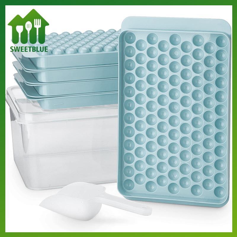 SWEET Mini Ice Cube Khay 104 Lỗ Tròn Đá Bóng Khuôn Nhỏ Nghiền Đá Khay Để Làm Lạnh Đồ Uống Cà Phê Nước ép Dụng Cụ Silicona BPA Free n