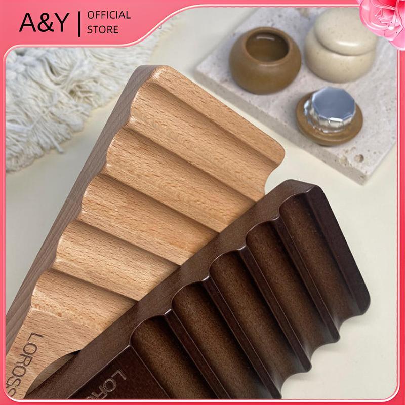 A & Y Nail Art Pen Ra Set Khay trộn màu đa chức năng bằng gỗ có bút Kệ đựng bút Dụng cụ sắp xếp và trưng bày bút.