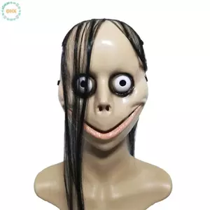 Halloween mới kinh dị với mặt nạ tóc dài mặt nạ vui nhộn v-shaped mouth mask momo mask tốt