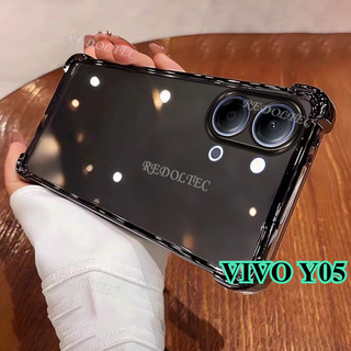 Ốp lưng VIVO Y05 4G Thiết kế mới Vỏ trong suốt chống sốc bốn góc VIVOY05 Vỏ điện thoại mềm siêu mỏng