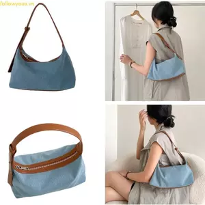 Túi xách nữ Denim phong cách Hàn Quốc, túi mua sắm thẩm mỹ cho hàng ngày