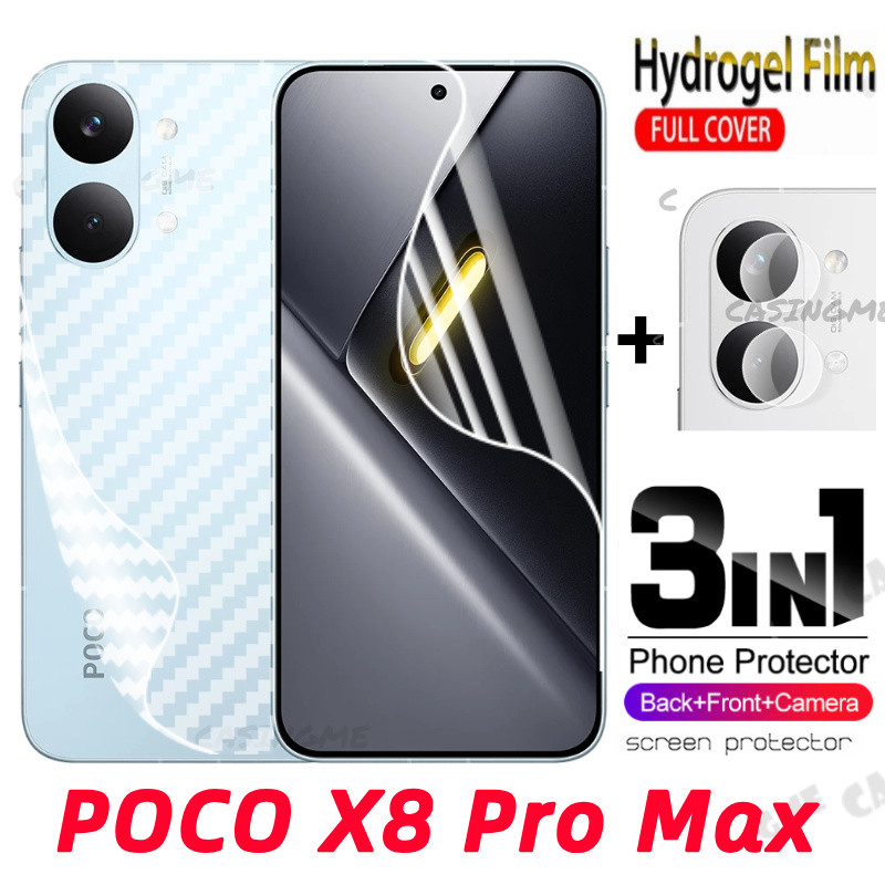 POCO X8 Pro Max 2026 Full Cover Hydrogel Film Cho POCOX8 X8 POCO X8Pro X8 Pro Max X8ProMax 4G 5G 2026 Phim Bảo Vệ Camera Màn Hình Bảo Vệ Mặt Trước Không Kính Cường Lực Phim Phía Sau