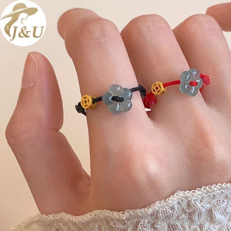 JU Thời Trang Sáng Tạo - Nhẫn và Vòng Tay Handmade Dây Bện, Có Thể Điều Chỉnh, Quà Tặng Cặp Đôi