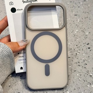 Ốp Điện Thoại Silicon Acrylic Từ Tính Màu Trơn Đơn Giản Cho iPhone 17 16 15 14 13 12 11 Pro Max XR XS Max 7 8 Plus Ốp Lưng