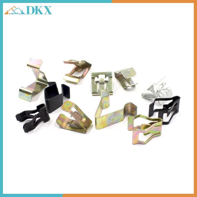 DKX 10 Chiếc Đa Năng Tự Động Mặt Trước Bảng Điều Khiển Dash Giữ Đinh Tán Chốt Loại U Kẹp Cho Tất Cả Xe Ô Tô Bảng Viền Kẹp Kim Loại.
