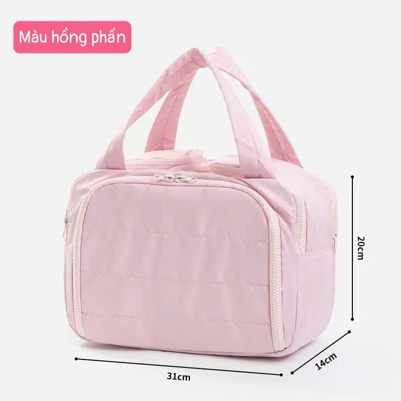 [Cỡ Lớn] Túi đựng mỹ phẩm có quai cầm với sức chứa lớn , túi du lịch thiết kế nhiều ngăn tiện lợi