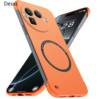 Desxz Luxury Magnetic Slim cho Realme GT7 GT 8 Pro 8Pro Ốp điện thoại không khung mờ chống trầy xước Vỏ PC cứng không viền giáp chống sốc