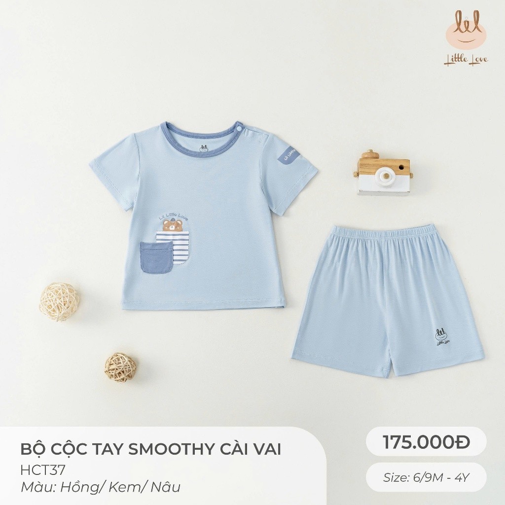 BỘ CỘC TAY VẢI SỢI TRE CÀI VAI [ SIÊU MỀM, MÁT, MỊN CO DÃN VÀ THẤM HÚT TỐT] SZ 6/9M - 4Y (HCT37)