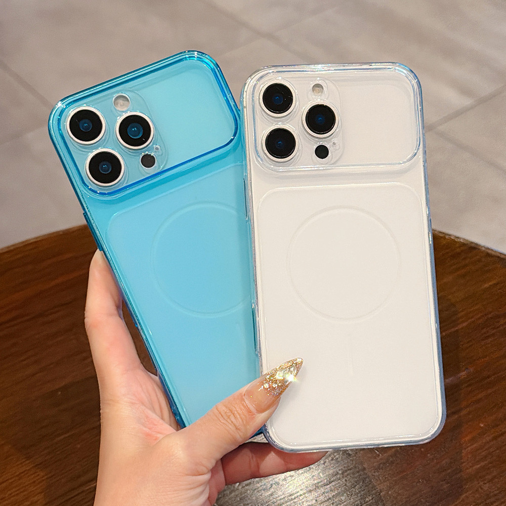 Ốp điện thoại mềm màu xanh huỳnh quang cho iPhone 17 Pro Max 16 15 14 13 12 11 Vỏ bảo vệ chống sốc