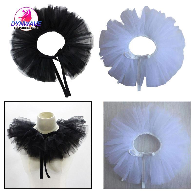 Gothic Tulle Ruffle Cổ Trang Phục Phụ Kiện Khăn Choàng Trang Trí Ve Áo Có Thể Tháo Rời
