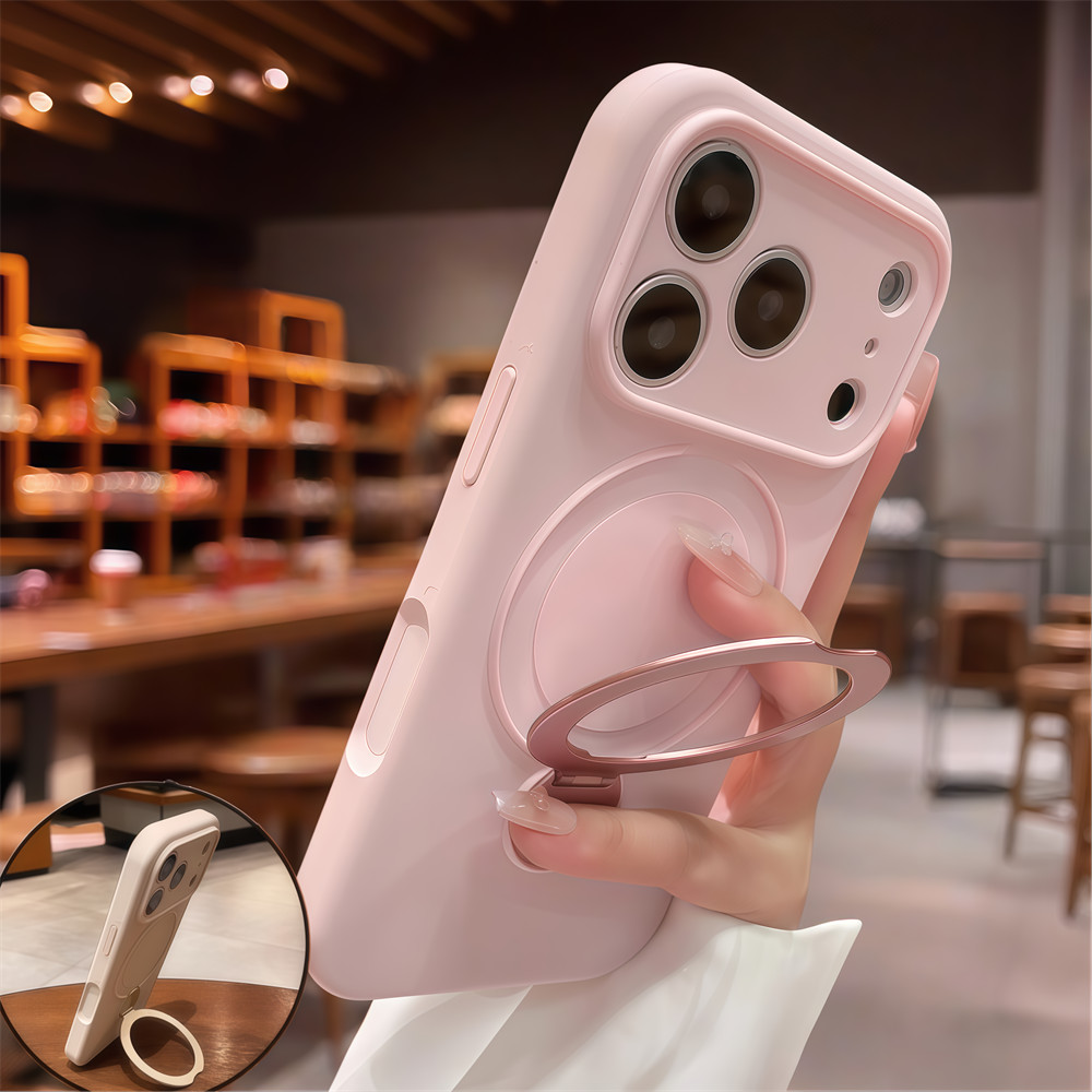 Ốp Điện Thoại Giá Đỡ Từ Tính 360 Lỏng Cho iPhone 17 Pro Max 12 13 14 15 16 Pro Max Bao Gồm Bảo Vệ Ống Kính Máy Ảnh Vỏ Mềm Vỏ Điện Thoại Vỏ Bảo Vệ