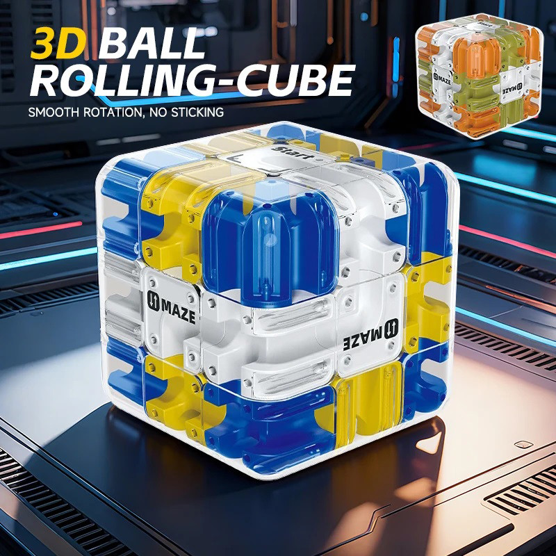 Mê cung 3D Ball Rolling Maze Magic Cube Mê cung theo dõi đa năng, Câu đố đi bộ bóng, Đồ chơi tư duy cho trẻ em