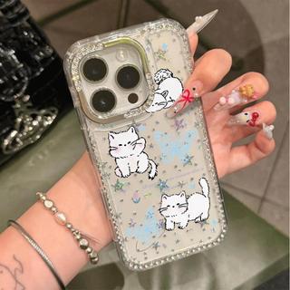 Mèo bướm phù hợp với 16 vỏ ốp điện thoại iPhone 17 kim cương lấp lánh sao14/13/11Pro