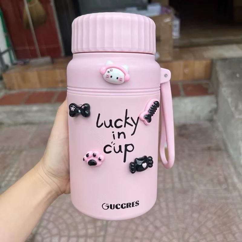 [ Kèm Sticker ] Bình giữ nhiệt siêu xᶖnh, nắp vặn dung tích 1000ml Có lưới lọc trà Lõi inox 316  . C87 SHOP