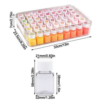 Hộp đóng gói hạt WOAY Perler, Hộp lưu trữ hạt Perler trong suốt chống bụi, Dung tích lớn có nắp chai lưu trữ hạt Dụng cụ tổ chức tại nhà