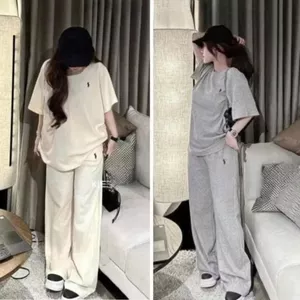 sét Bộ quần dài da cá in ngựa +kết hợp áo phông in ngựa ng ực siêu xinh