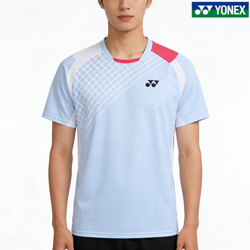 Áo sơ mi cầu lông YONEX tay ngắn cho cả nam và nữ, thoáng khí phù hợp tập luyện