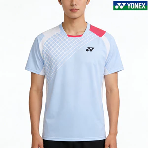 Áo sơ mi cầu lông YONEX tay ngắn cho cả nam và nữ, thoáng khí phù hợp tập luyện