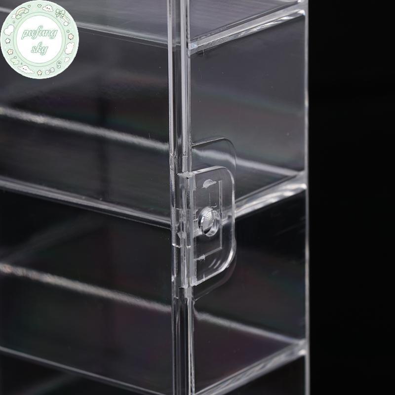 PUSKY 1 Cái Chống Bụi Xe Chống Đấm Dính Tường Trong Suốt Hộp Bảo Quản 1: 64 Acrylic Xe Hiển Thị Hộp Cho Xe Mô Hình Tủ Đồ Chơi Ra VN