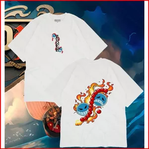 Áo thun cotton dày 220g One Piece, size từ 111cm đến 6XL, quà tặng hoàn hảo cho fan mùa hè