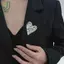 Phụ kiện thổ cẩm họa tiết không đều tông màu vàng bạc, style tối giản cho jacket và áo khoác