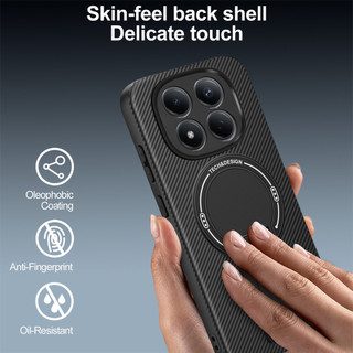 Dành Cho Xiaomi POCO M8 Pro 5G Ốp điện thoại Carbon Tecture Cứng Cạnh Mềm Có Thể Gập Lại Đứng Chống Sốc Chống Rơi Mỏng Bao